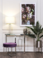 Лампа настольная стеклянная (светло-серый абажур) Лампа настольная стеклянная (светло-серый абажур)