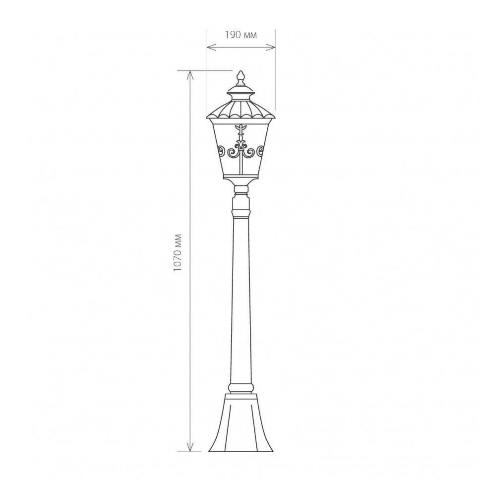 Уличный светильник Elektrostandard Diadema F GLYF-8046F черное золото a030677