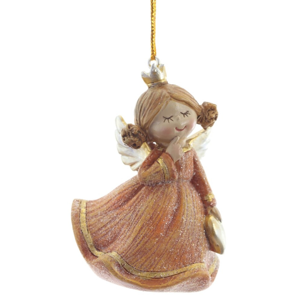 Фигурка декоративная подвесная "Ангел",   L5 W4,5 H7 см, 2в.