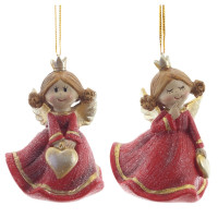 Фигурка декоративная подвесная "Ангел",   L5 W4,5 H7 см, 2в.