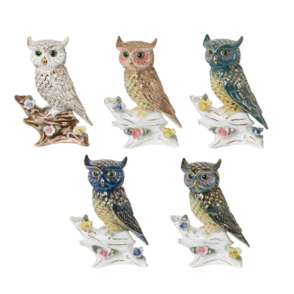 Фигурка декоративная "Сова", L10,5 W7,5 H14,5 см, 5в.