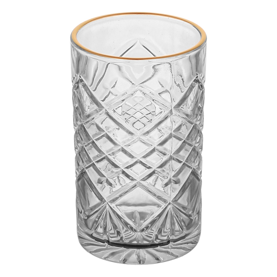 Набор стаканов 280мл.6шт."332-3/00" золотой ободок