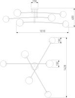Потолочная люстра Netz 30181/6 белый Eurosvet