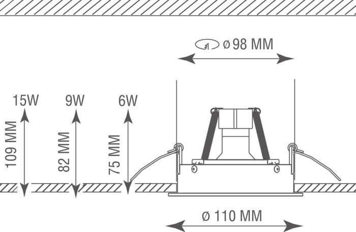 Точечный светильник Lumme DL18615/01WW-R White/Black Donolux
