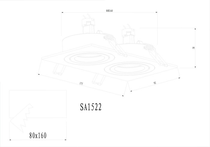 Точечный светильник SA1509 SA1522-BLACK Donolux