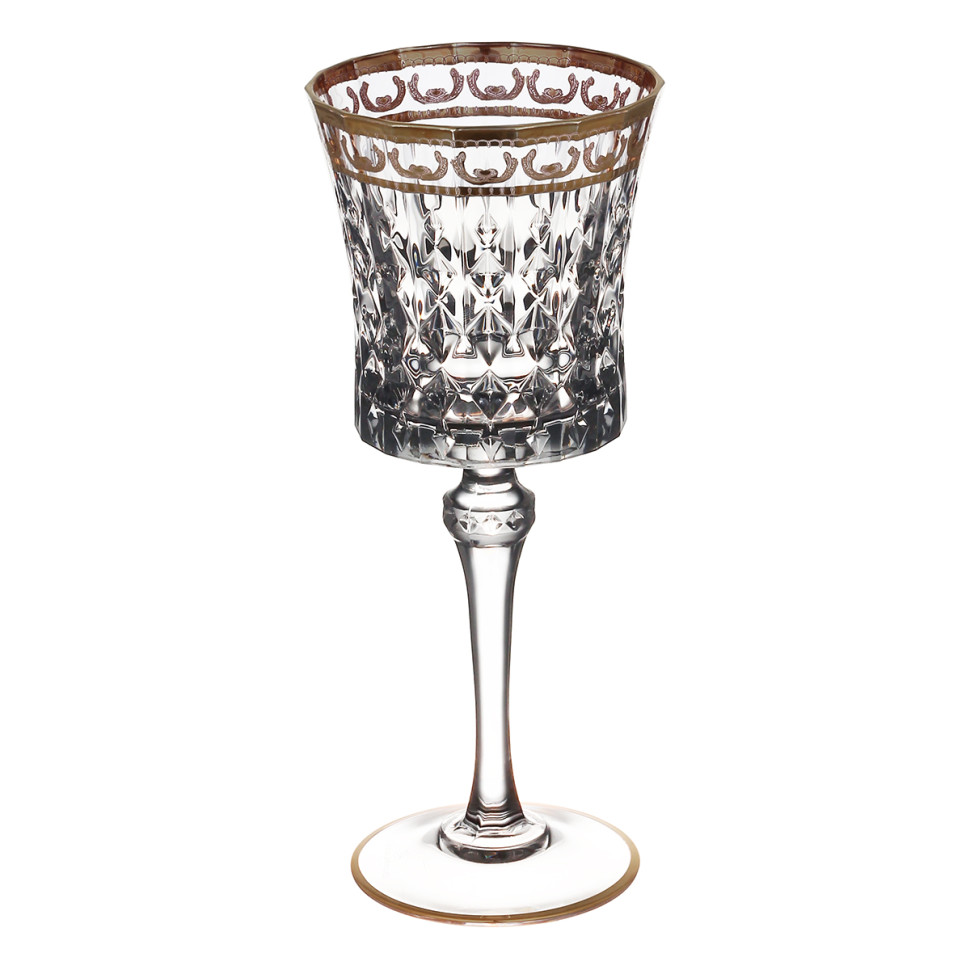 Набор бокалов 270мл.6шт."Lady Diamond Золотой узор"