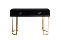 Консоль Garda Decor черное стекло/золото Консоль Garda Decor черное стекло/золото