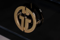 Консоль Garda Decor черное стекло/золото Консоль Garda Decor черное стекло/золото