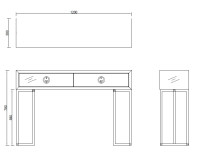 Консоль Garda Decor черное стекло/золото Консоль Garda Decor черное стекло/золото