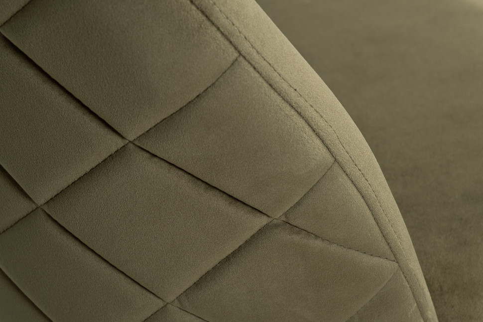 Стул велюровый хаки на металлических ножках