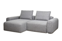 Диван Turin трехместный с канапе раскладной черно-серый Диван Turin трехместный с канапе раскладной черно-серый