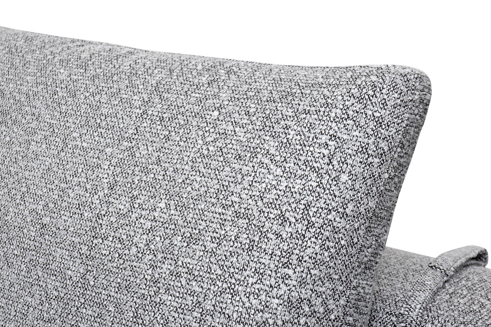 Диван Turin трехместный с канапе раскладной черно-серый