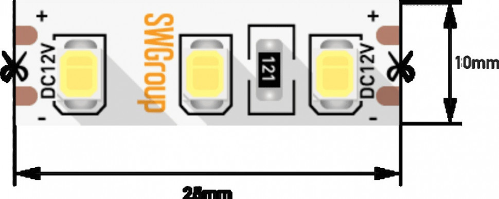 Светодиодная лента SWG2120 SWG2120-12-12-WW-M SWG