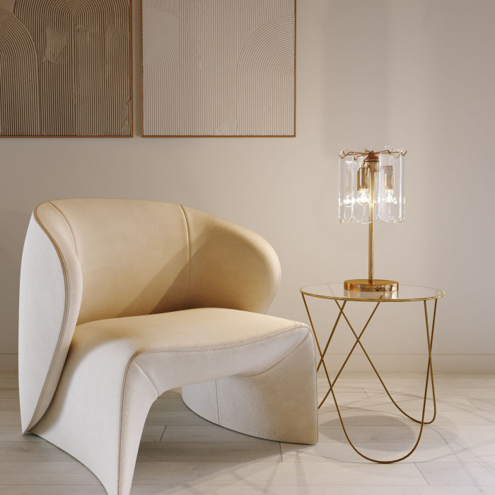 Интерьерная настольная лампа Claire 01170/3 золото Eurosvet