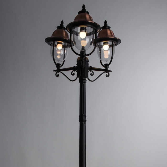Наземный фонарь Barcelona A1486PA-3BK Arte Lamp