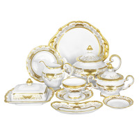 Сервиз чайный Weimar Porzellan на 12 персон "Симфония золотая", 54 предмета