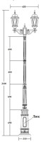 Наземный фонарь ASTORIA 2M 91410MA/E7 Bl овал Oasis Light