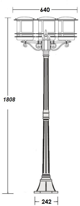 Наземный фонарь TOKIO 68308B Bl opal Oasis Light