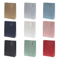 Пакет подарочный L (бумага 210г/м2, блок 12шт), L31 W12 H42 см, 9в.