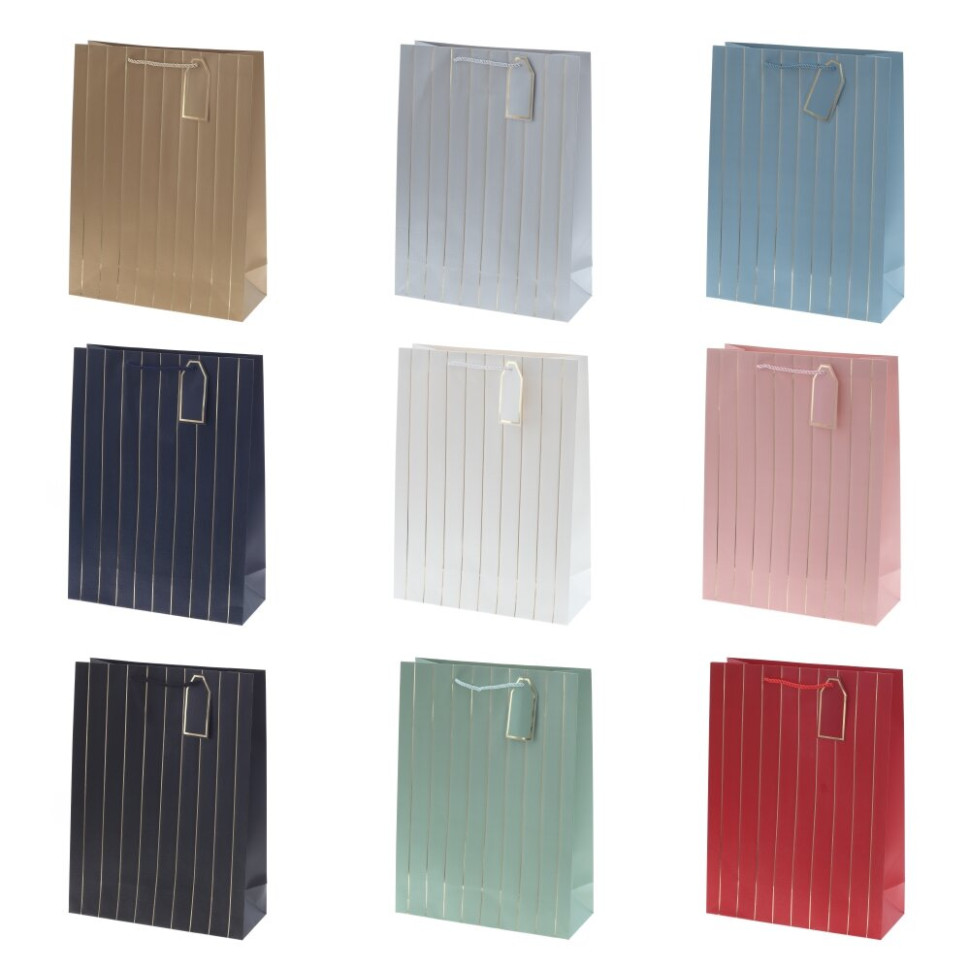 Пакет подарочный L (бумага 210г/м2, блок 12шт), L31 W12 H42 см, 9в.