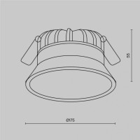 Встраиваемый светодиодный светильник Maytoni Technical Okno DL055-24W4K-W