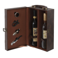 Шкатулка для бутылок с набором сомелье, L19,5 W12 H35 см