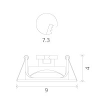 Точечный светильник Accento A3219PL-1BK Arte Lamp