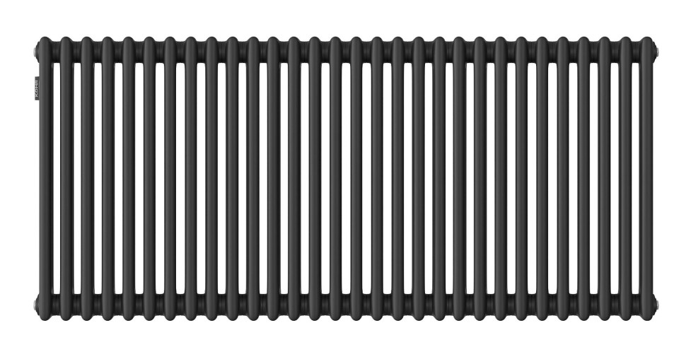 Стальной трубчатый радиатор Kohr Heim 3057/30 секций с боковым подключением 3/4 черный