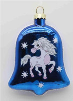 Украшение новогоднее "Колокольчик с лошадкой", L8 W2,5 H11 см