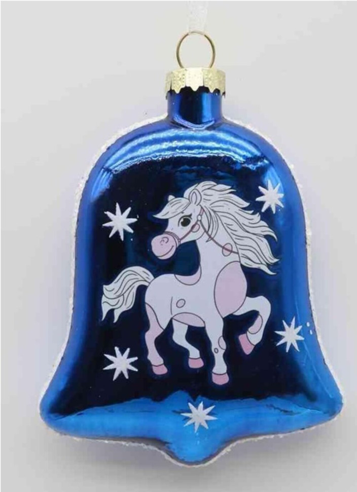 Украшение новогоднее "Колокольчик с лошадкой", L8 W2,5 H11 см