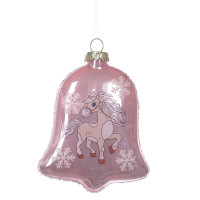 Украшение новогоднее "Колокольчик с лошадкой", L8 W2,5 H11 см