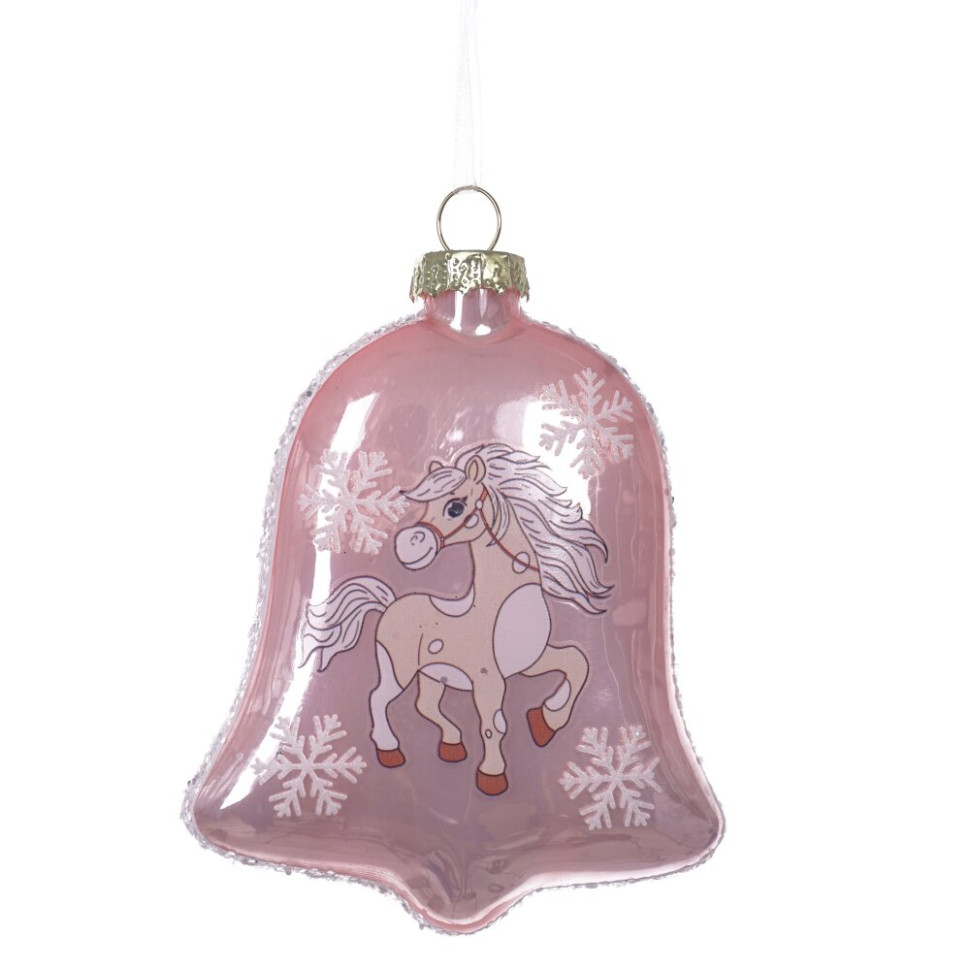 Украшение новогоднее "Колокольчик с лошадкой", L8 W2,5 H11 см