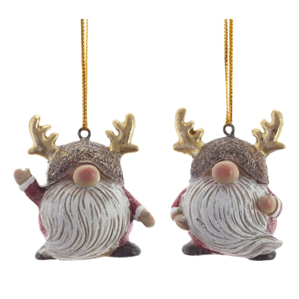 Фигурка декоративная подвесная "Гном",   L4 W3,5 H5 см, 2в.