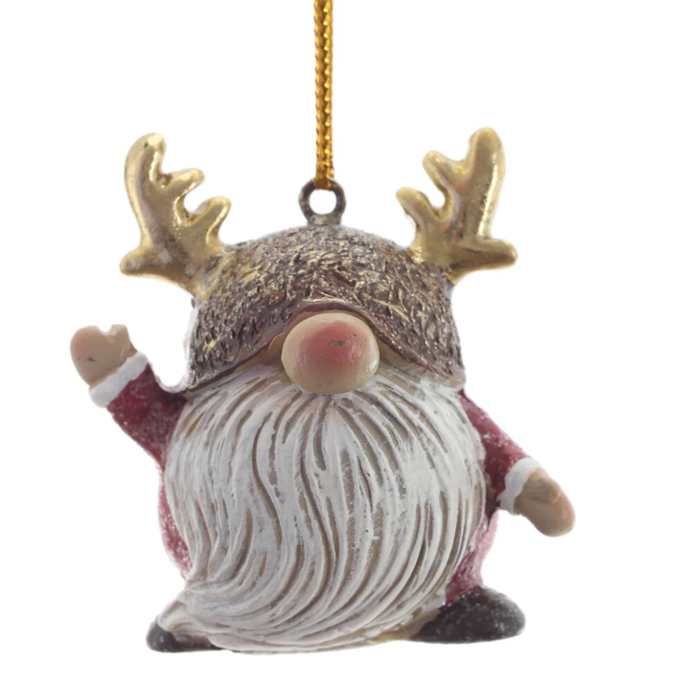 Фигурка декоративная подвесная "Гном",   L4 W3,5 H5 см, 2в.