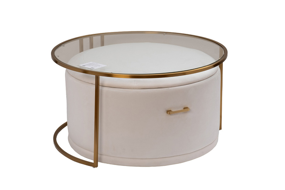 Стол журнальный с пуфом