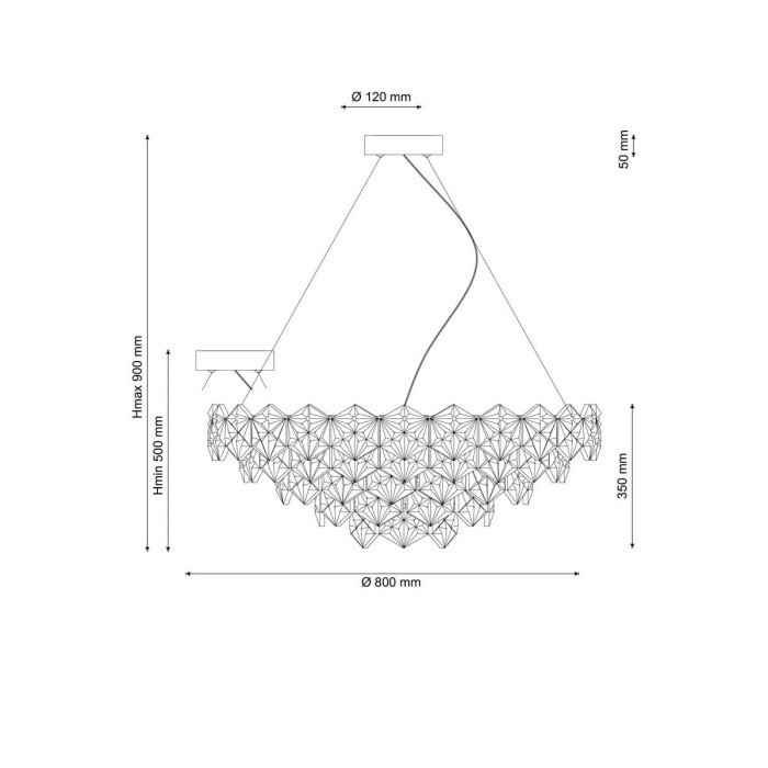 Подвесная люстра Rumba Rumba 1051.9 chrome Lucia Tucci
