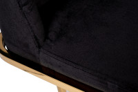 Стул обеденный велюровый черный/золото Стул обеденный велюровый черный/золото