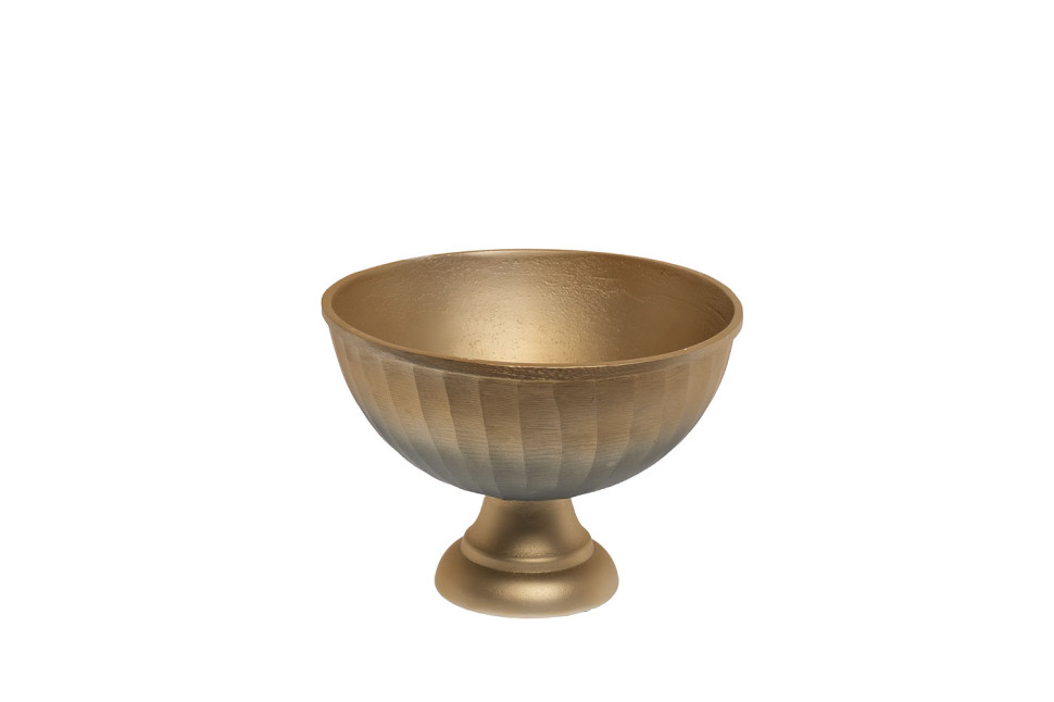 Чаша металлическая золотисто-зеленая