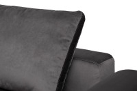 Диван Turin трехместный раскладной велюровый темно-серый Диван Turin трехместный раскладной велюровый темно-серый