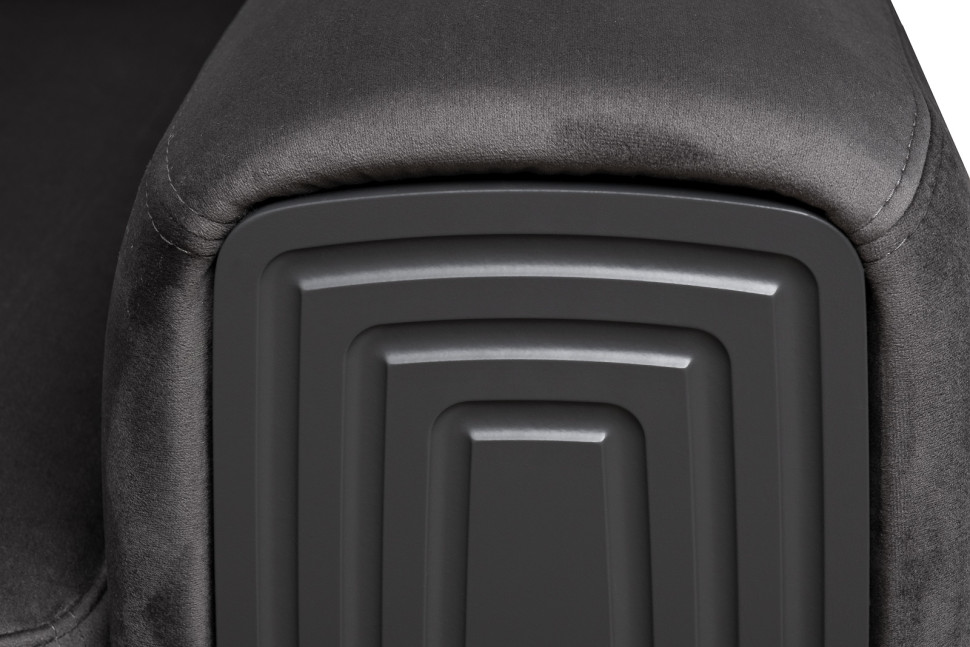 Диван Turin трехместный раскладной велюровый темно-серый