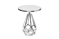 Столик журнальный с мраморной столешницей/серебро