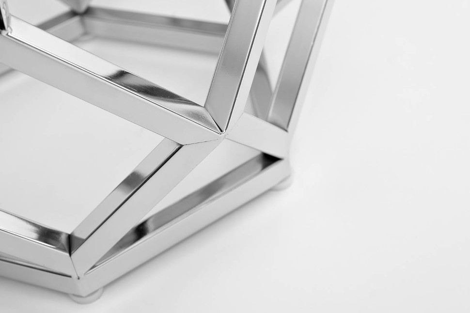 Столик журнальный с мраморной столешницей/серебро