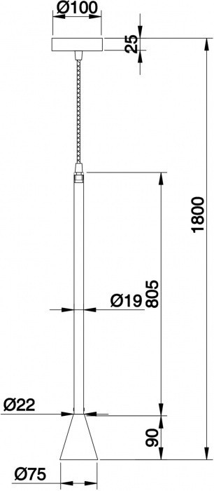 Подвесной светильник Arrow P064PL-01W Maytoni