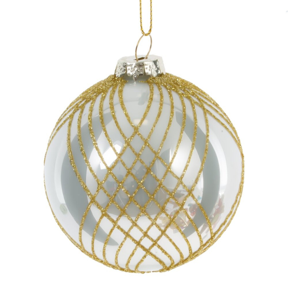 Украшение новогоднее "Шар", D8 см, L8 W8 H10 см