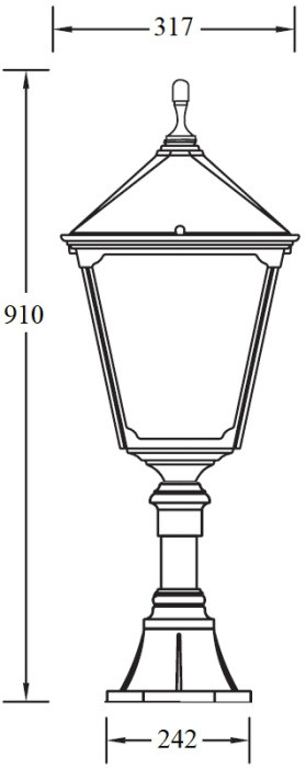 Наземный фонарь QUADRO XL 79904XL Bl Oasis Light