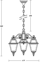 Уличный светильник подвесной FARO-FROST S 91170fS/3 Bl Oasis Light