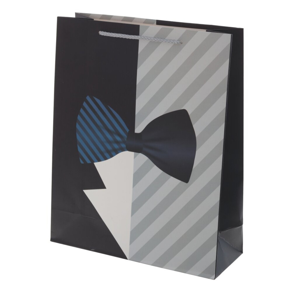 Пакет подарочный M (бумага, плотность 210г/м2, блок микс 12шт), L26 W10 H32 см, 3в.