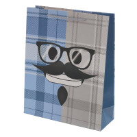 Пакет подарочный M (бумага, плотность 210г/м2, блок микс 12шт), L26 W10 H32 см, 3в.