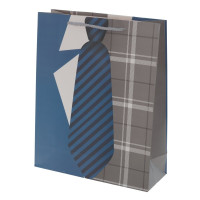 Пакет подарочный M (бумага, плотность 210г/м2, блок микс 12шт), L26 W10 H32 см, 3в.