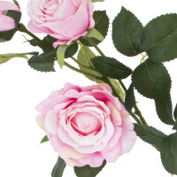 Цветок искусственный с каплями росы "Роза", L12 W11 H78 см